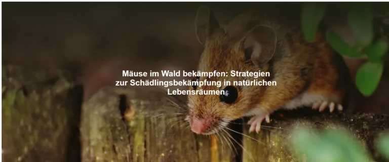 Mäuse im Wald bekämpfen – Strategien zur Schädlingsbekämpfung in natürlichen Lebensräumen