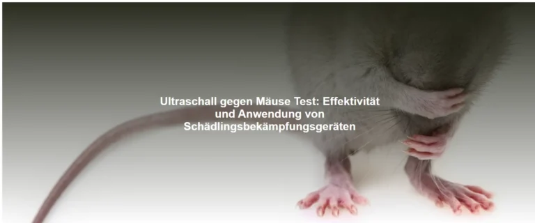 Ultraschall gegen Mäuse Test – Effektivität und Anwendung von Schädlingsbekämpfungsgeräten